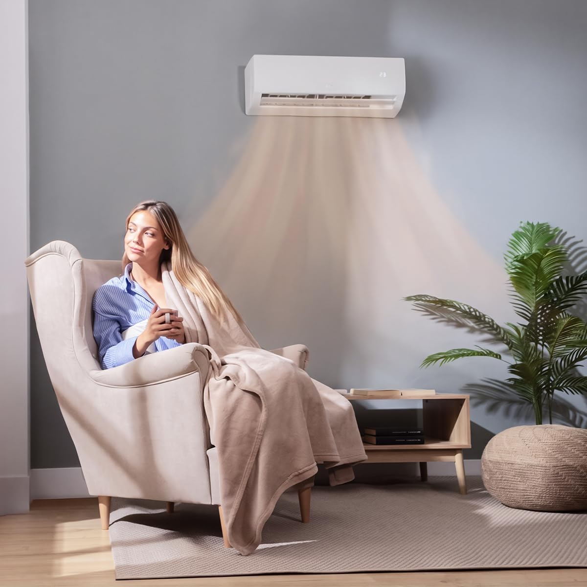 Cecotec Split Climatisation AirClima 24000 Smartfresh - 24 000 BTU, Inverter, Pompe à Chaleur, 5 Modes, 8 Vitesses