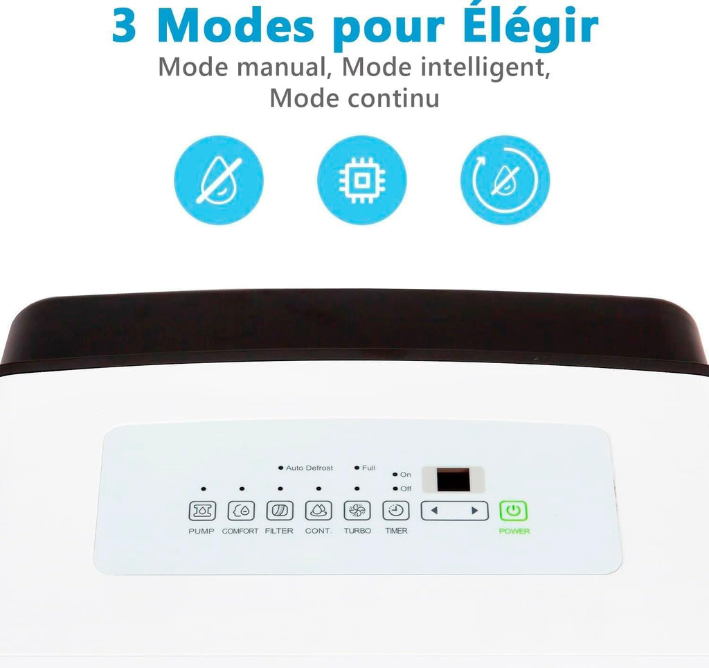 MIDEA Déshumidificateur d air Anti Moisissure intérieur 50 L/Jour | Réservoir amovible 6L, APP/Wifi, Mode Confort, Minuterie 24H | Déshumidificateur industriel de grande capacité jusqu’à 120m²/300 m³