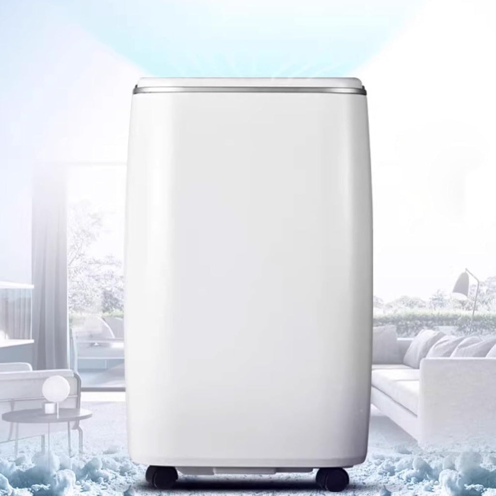 Climatiseur portable au sol 3 vitesses – Flux d'air 70°, roulettes, auto-évaporation