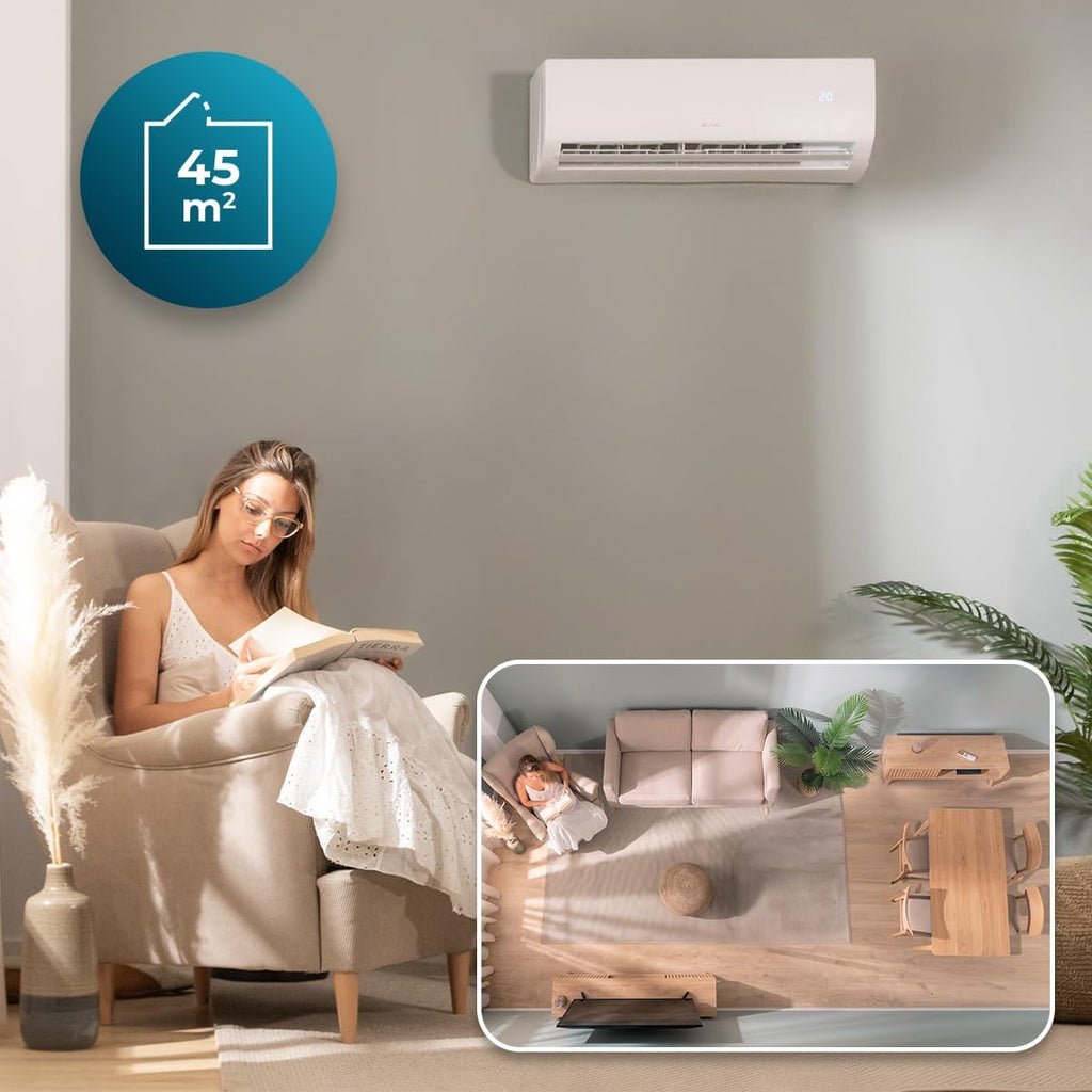 Cecotec Split Climatisation AirClima 24000 Smartfresh - 24 000 BTU, Inverter, Pompe à Chaleur, 5 Modes, 8 Vitesses