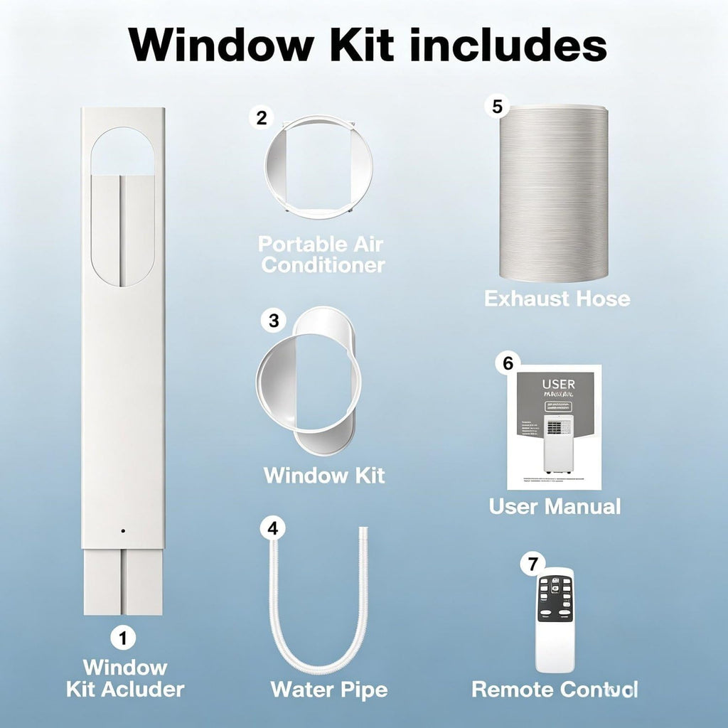 Climatiseur Portable UofZc 18 000 BTU - Mobile sur Pied avec Télécommande et Roulettes