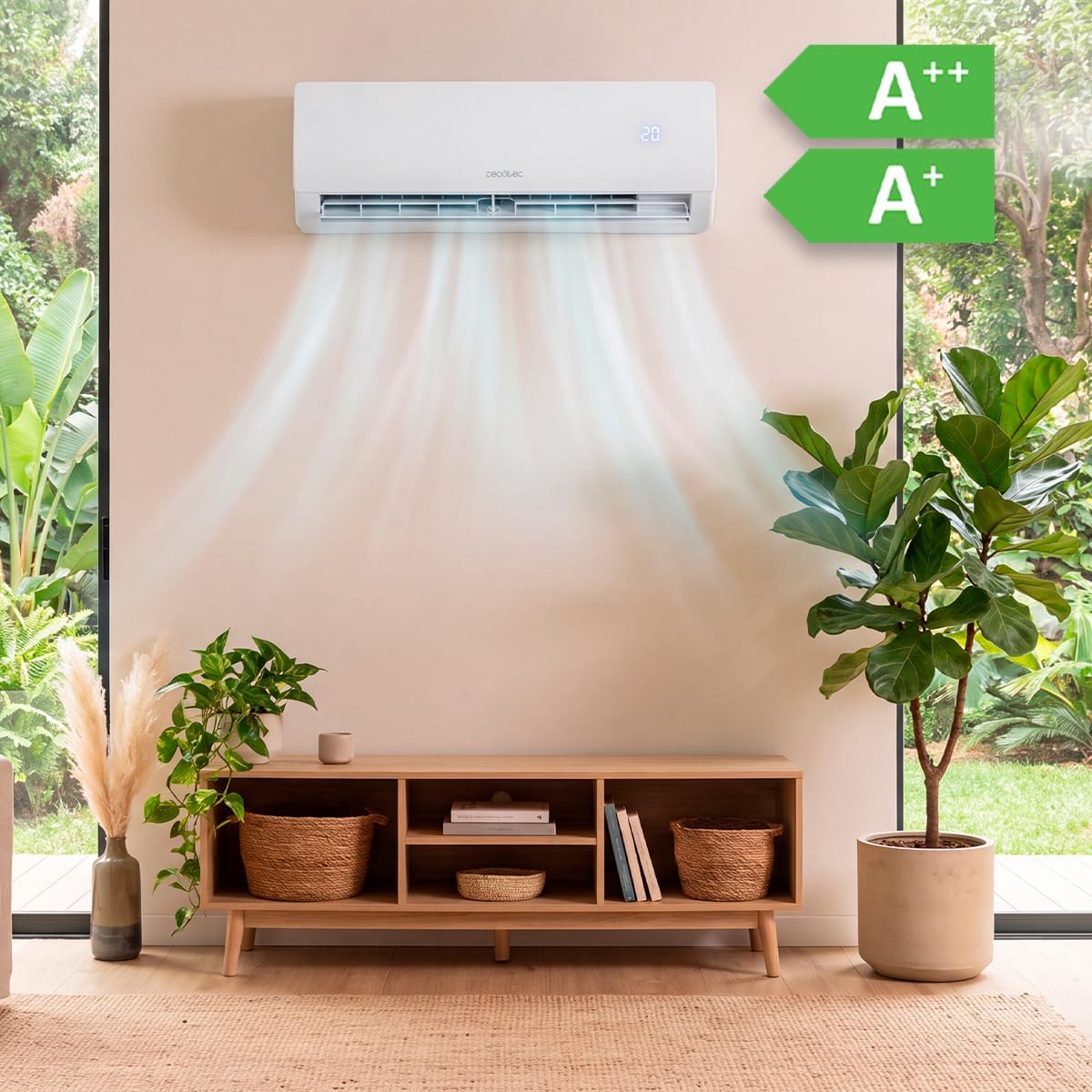 Cecotec Split Climatisation AirClima 24000 Smartfresh - 24 000 BTU, Inverter, Pompe à Chaleur, 5 Modes, 8 Vitesses
