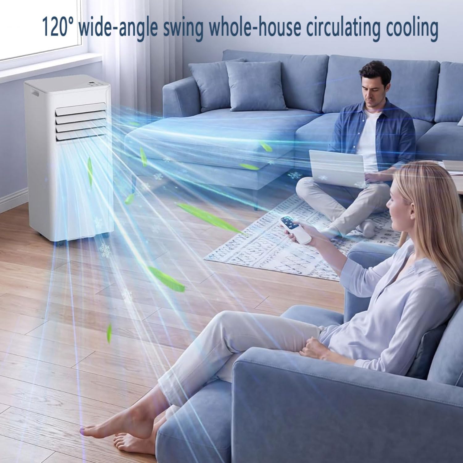 Climatiseur portable 10 000 BTU – Silencieux, télécommande, écran LED, kit fenêtre