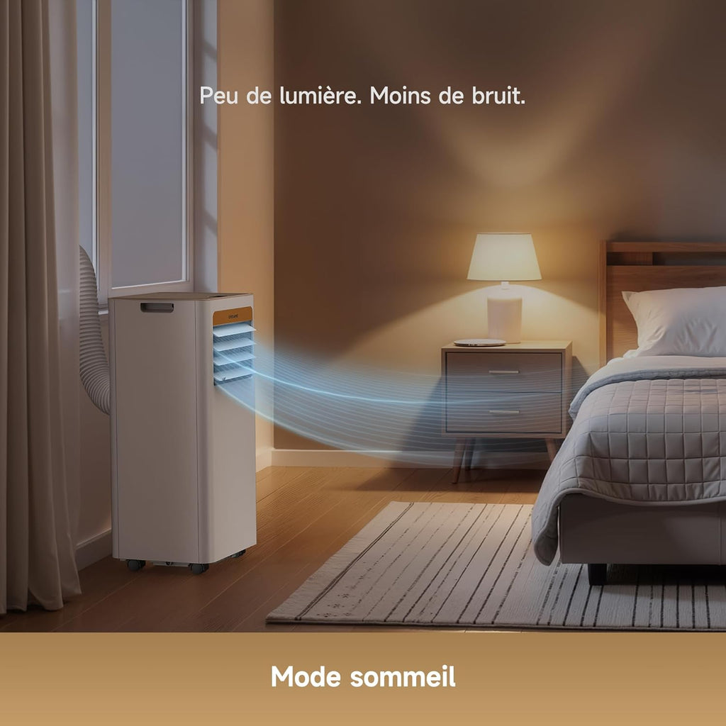 DREAME P-Wind10 7000 BTU Climatiseur portable 3-en-1 – Flux d'air 3D, WiFi, télécommande