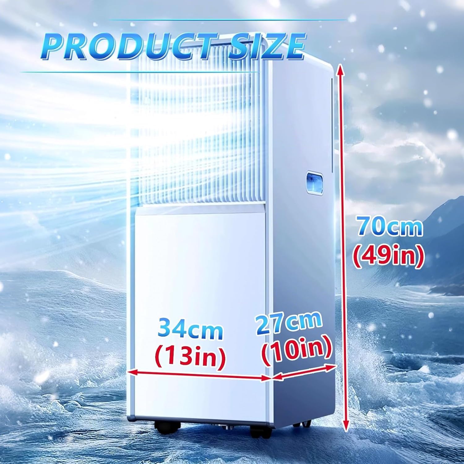 Climatiseur portable 12 000 BTU avec télécommande et kit fenêtre