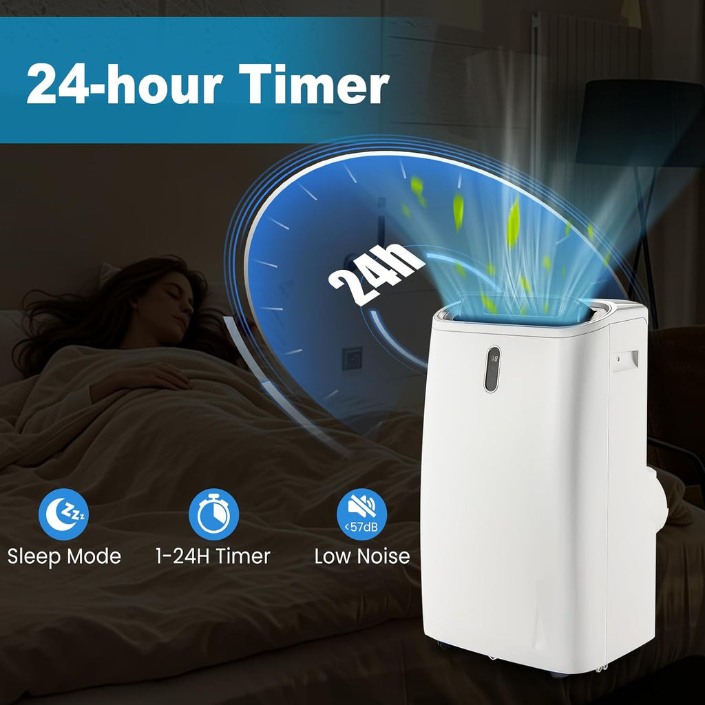 Climatiseur portable 12 000 BTU avec télécommande et kit fenêtre