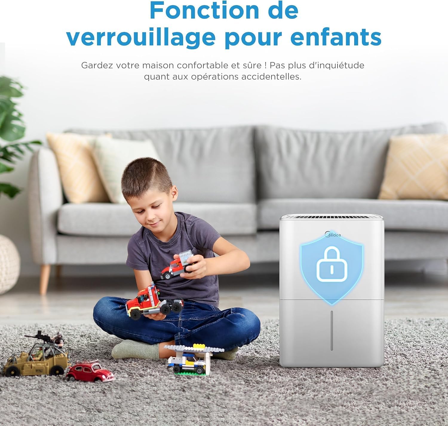 MIDEA Deshumidificateur d air Anti Moisissure 12L - Compresseur Intelligent et APP - Absorbeur d'humidité electrique - Séchage du Linge, Capteur d'humidité Auto et anti-condensation - Idéal pour 35m²