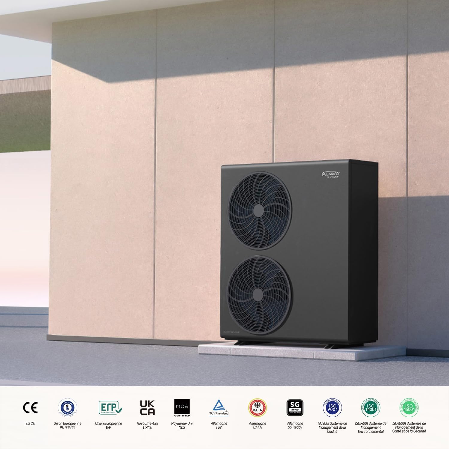 Pompe À Chaleur Air-Eau Monobloc HEAT EVI 19 kW - Triphasée, Double Ventilateur, A+++